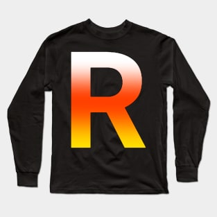 Fire Letter R Long Sleeve T-Shirt